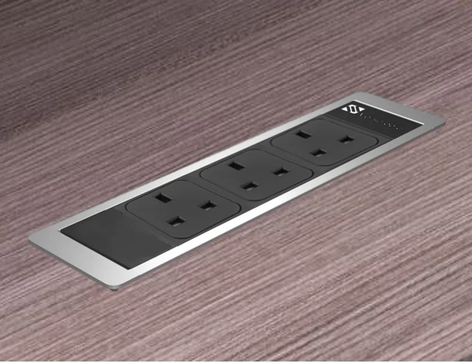V-Frame III | 3xGang USB A+C Exposed Socket (Black)