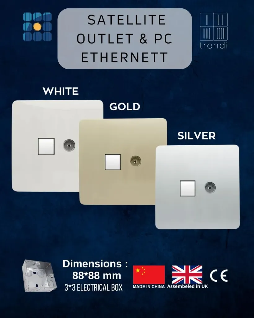 Satellite outlet & PC Ethernett
